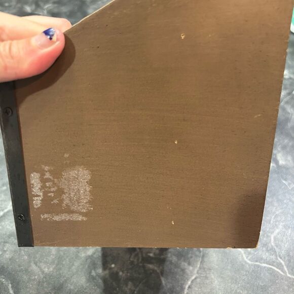 “LOVE” Wood Brown Teal Multiple Compartment Mail Organizer - Picture 9 of 12